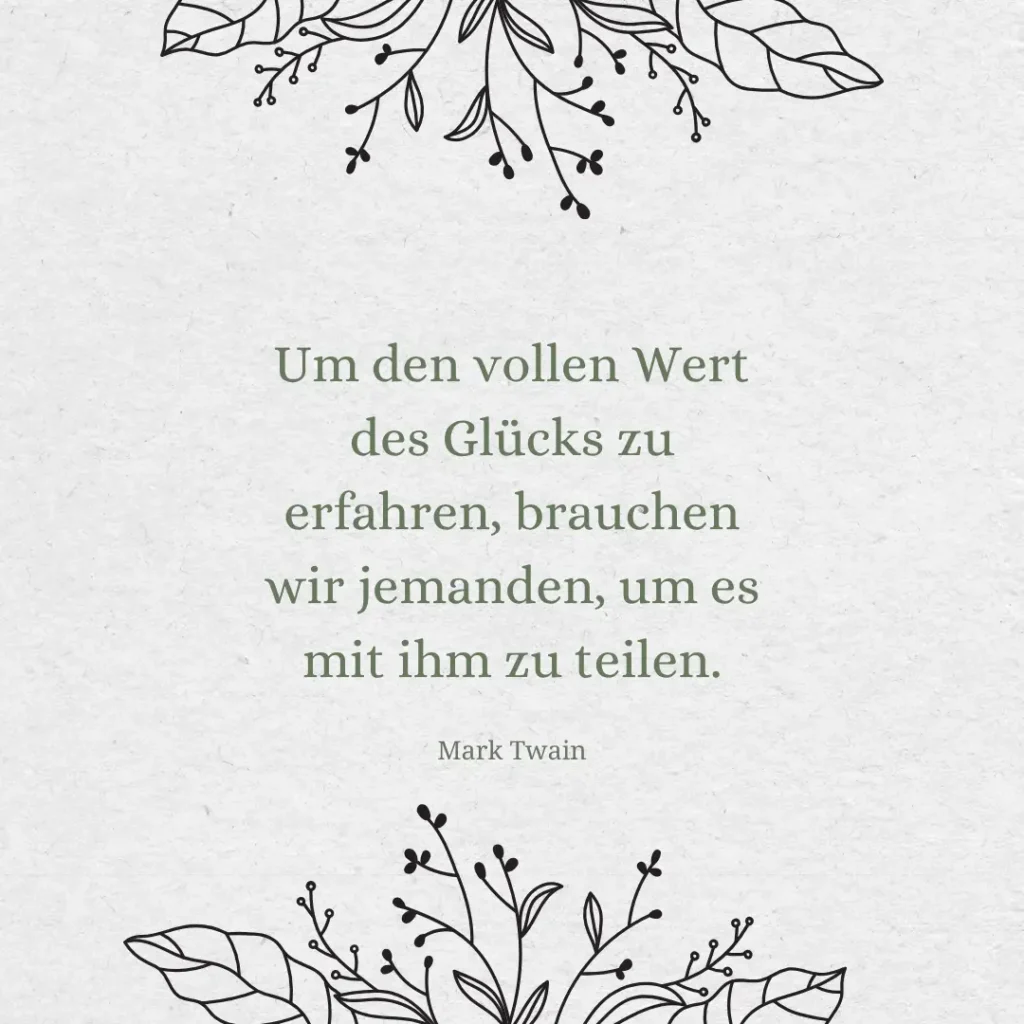 Hochzeitsspruch von Mark Twain